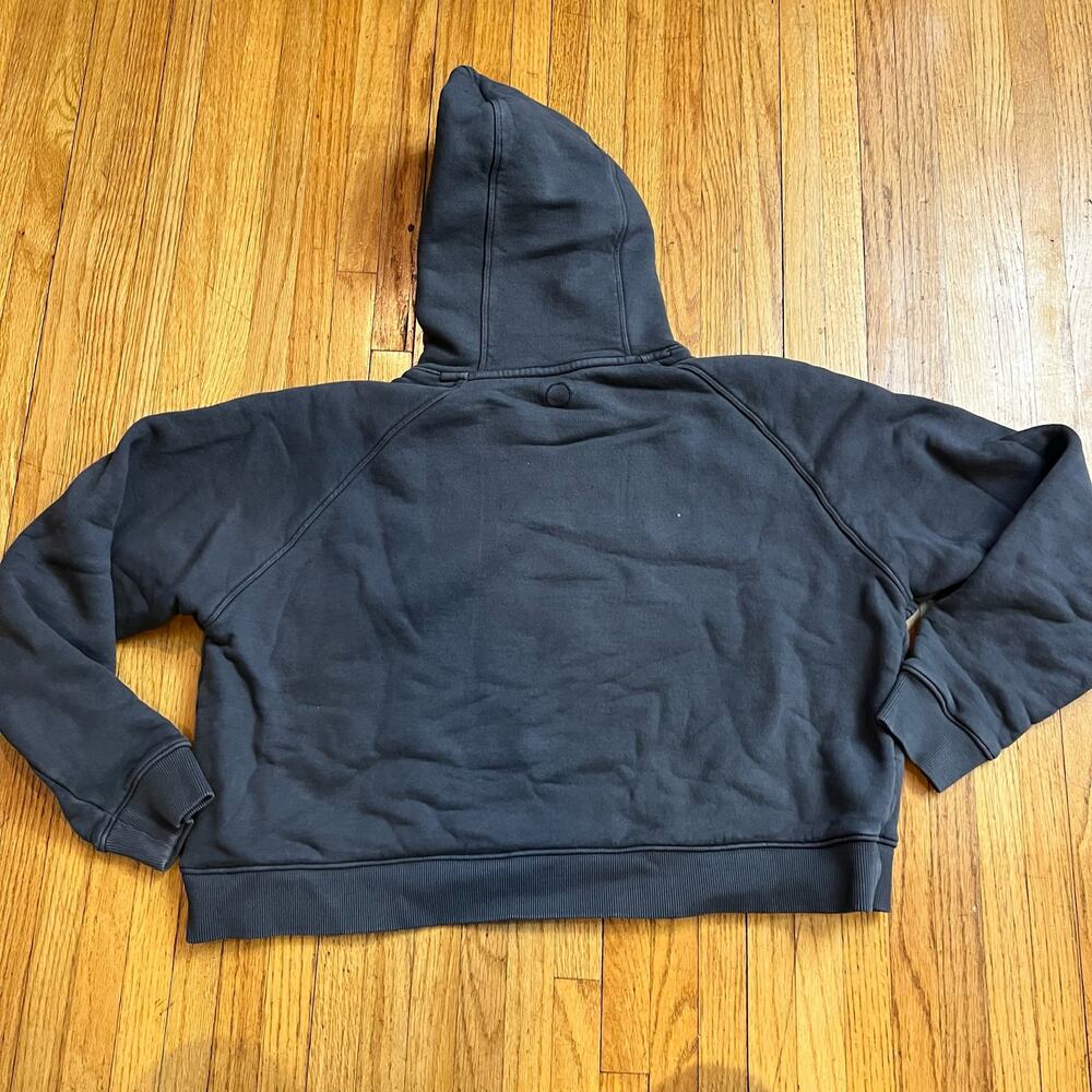 Outdoor Voices Hoodie Womens XL Gray Sweatshirt Crop Heavyweight Pullover - Picture 2 of 9